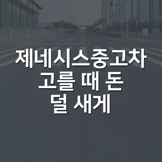 제네시스중고차 고를 때 돈 덜 새게 확인하는 방법 - 요약