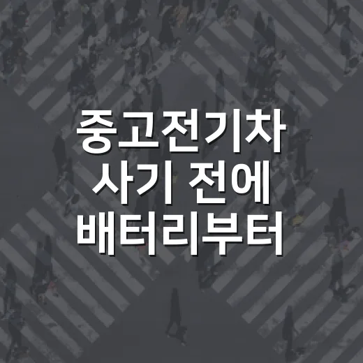 중고전기차 사기 전에 배터리부터 주차 환경까지 확인하는 방법 - 요약