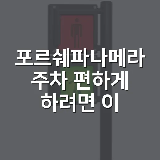 포르쉐파나메라 주차 편하게 하려면 이렇게 잡아야 합니다 - 요약