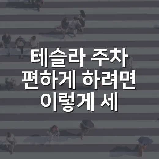 테슬라 주차 편하게 하려면 이렇게 세팅하고 움직이면 됩니다 - 요약