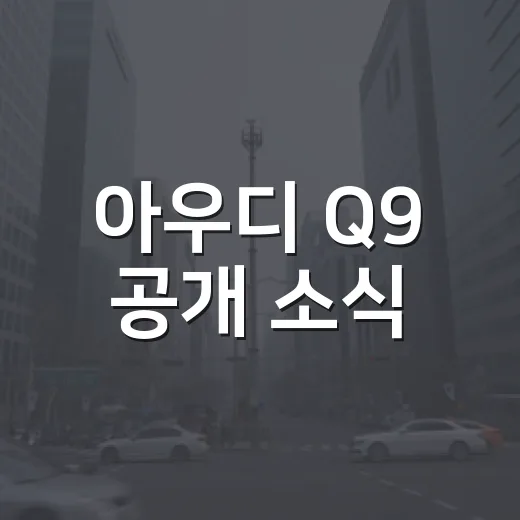아우디 Q9 공개 소식, 큰 SUV 고를 때 주차까지 계산하는 방법 - 요약