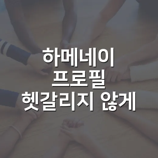 하메네이 프로필 헷갈리지 않게 읽는 방법 - 요약
