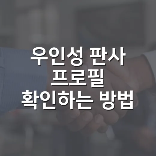 우인성 판사 프로필 확인하는 방법, 기사 볼 때 헷갈리지 않으려면 이렇게 - 요약