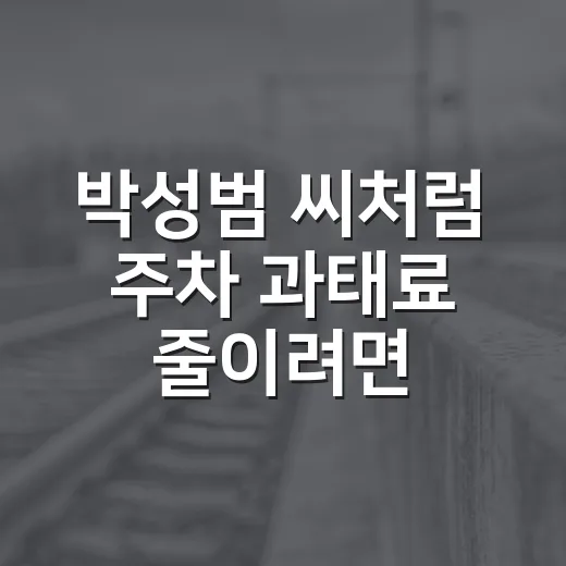 박성범 씨처럼 주차 과태료 줄이려면 이렇게 확인하는 방법 - 요약