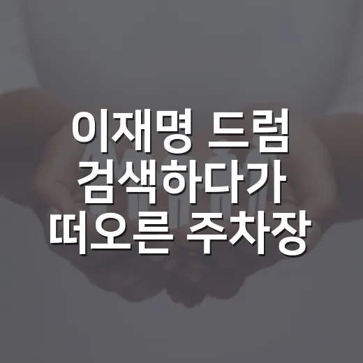 이재명 드럼 검색하다가 떠오른 주차장 대기 소음 줄이는 방법 - 요약