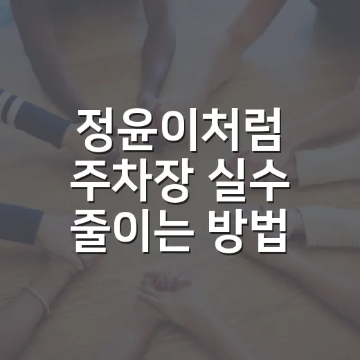 정윤이처럼 주차장 실수 줄이는 방법, 운전 14년 차가 겪어보고 만든 체크법 - 요약