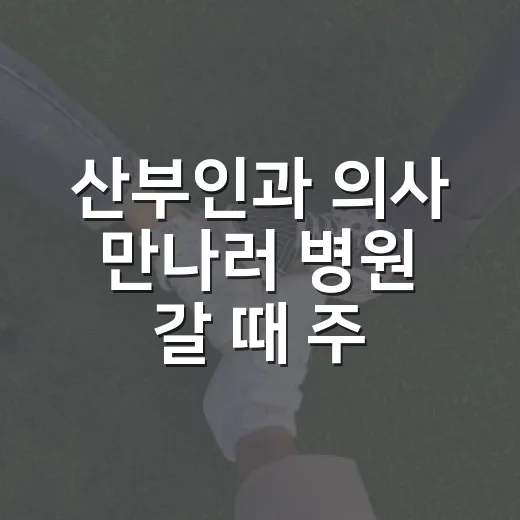 산부인과 의사 만나러 병원 갈 때 주차 덜 헤매는 방법 - 요약