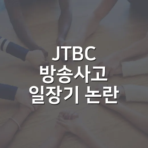 JTBC 방송사고 일장기 논란, 처음 본 사람이 흐름 잡는 방법 - 요약