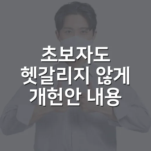 초보자도 헷갈리지 않게 개헌안 내용 확인하는 방법 - 요약