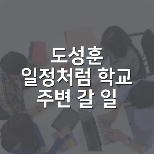 도성훈 일정처럼 학교 주변 갈 일 있을 때 주차 과태료 피하는 방법 - 요약
