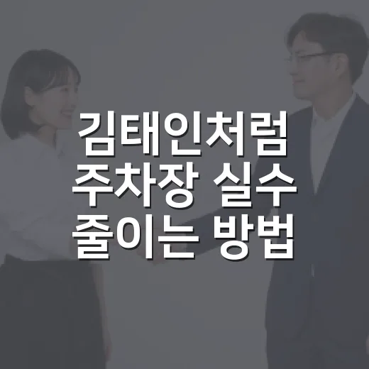 김태인처럼 주차장 실수 줄이는 방법, 14년 운전자가 겪고 고친 습관 - 요약
