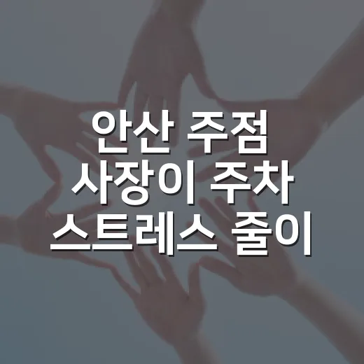 안산 주점 사장이 주차 스트레스 줄이려면 이렇게 챙기면 됩니다 - 요약