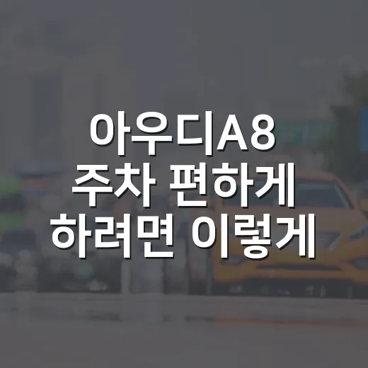 아우디A8 주차 편하게 하려면 이렇게: 긴 세단 몰 때 덜 긁히는 방법 - 요약