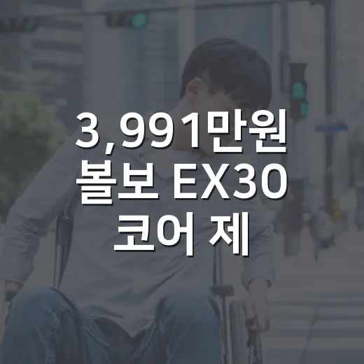 3,991만원 볼보 EX30 코어 제대로 고르려면 이렇게 보세요 - 요약