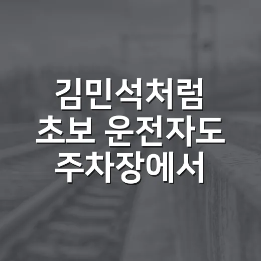 김민석처럼 초보 운전자도 주차장에서 덜 헤매는 방법 - 요약