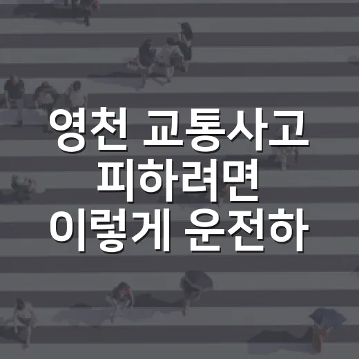 영천 교통사고 피하려면 이렇게 운전하는 방법 - 요약
