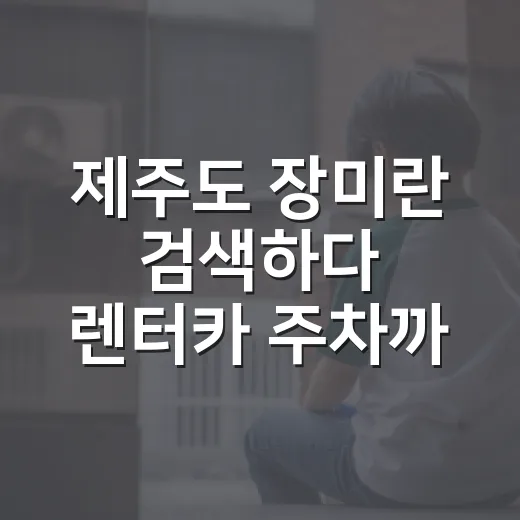제주도 장미란 검색하다 렌터카 주차까지 챙기는 방법 - 요약