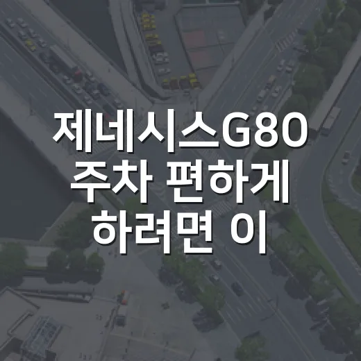 제네시스G80 주차 편하게 하려면 이렇게 잡으면 됩니다 - 요약