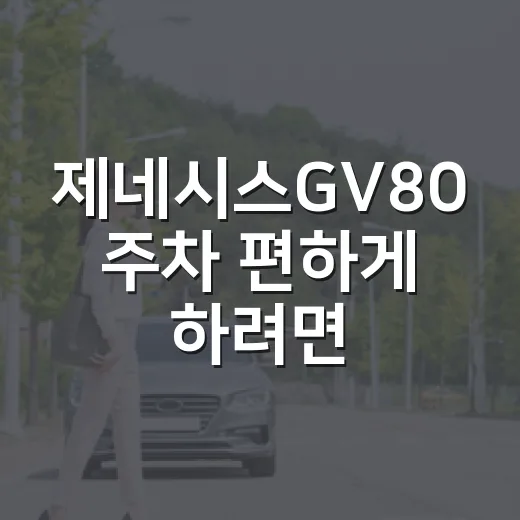 제네시스GV80 주차 편하게 하려면 이렇게 잡으면 됩니다 - 요약