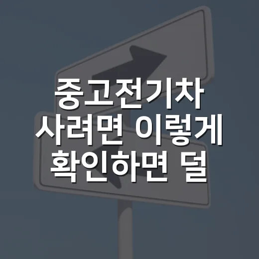 중고전기차 사려면 이렇게 확인하면 덜 후회합니다 - 요약