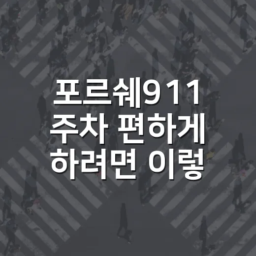 포르쉐911 주차 편하게 하려면 이렇게 잡아야 덜 긁힙니다 - 요약