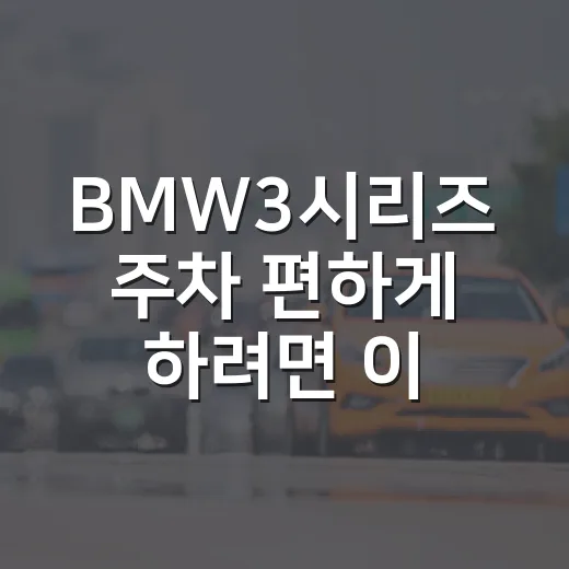 BMW3시리즈 주차 편하게 하려면 이렇게 잡으면 됩니다 - 요약