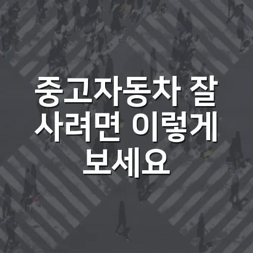 중고자동차 잘 사려면 이렇게 보세요, 14년 운전자가 현장에서 거르는 방법 - 요약