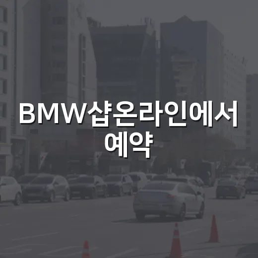 BMW샵온라인에서 예약·구매 전에 확인하는 방법 - 요약