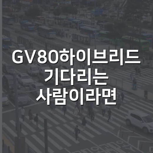 GV80하이브리드 기다리는 사람이라면 주차장 기준으로 이렇게 보면 됩니다 - 요약