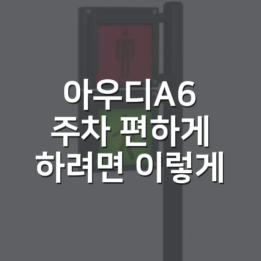 아우디A6 주차 편하게 하려면 이렇게 잡으면 됩니다 - 요약