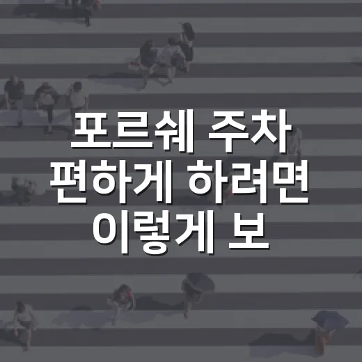 포르쉐 주차 편하게 하려면 이렇게 보는 게 낫습니다 - 요약