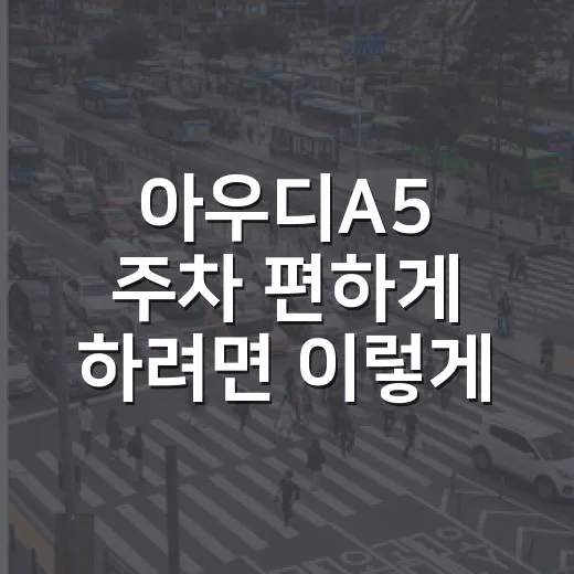 아우디A5 주차 편하게 하려면 이렇게 잡으면 덜 긁힙니다 - 요약