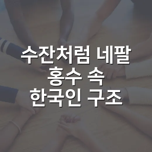 수잔처럼 네팔 홍수 속 한국인 구조 현지 연결하려면 이렇게 움직입니다 - 요약
