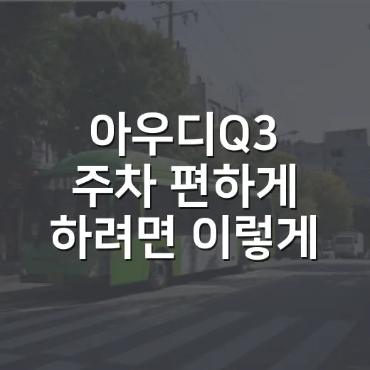 아우디Q3 주차 편하게 하려면 이렇게 잡으면 덜 긁힙니다 - 요약