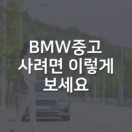 BMW중고 사려면 이렇게 보세요: 주차장 생활까지 따져보는 현실 체크법 - 요약