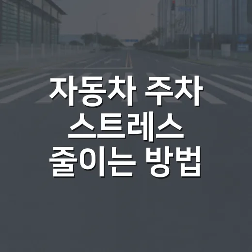 자동차 주차 스트레스 줄이는 방법, 14년 운전하며 체감한 생활 팁 - 요약