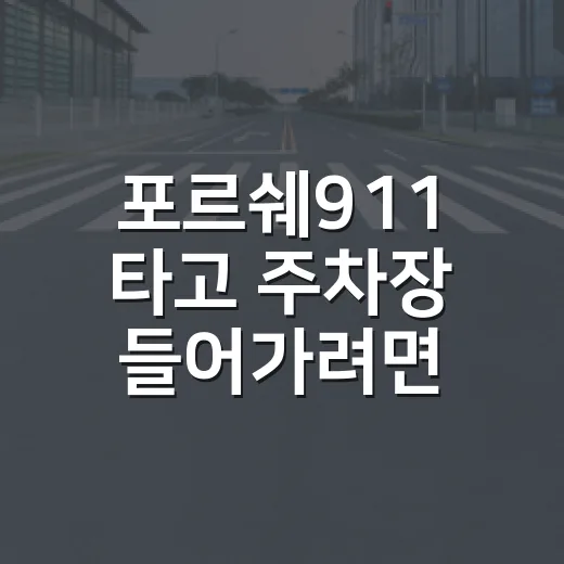 포르쉐911 타고 주차장 들어가려면 이렇게 해야 속 덜 탄다 - 요약