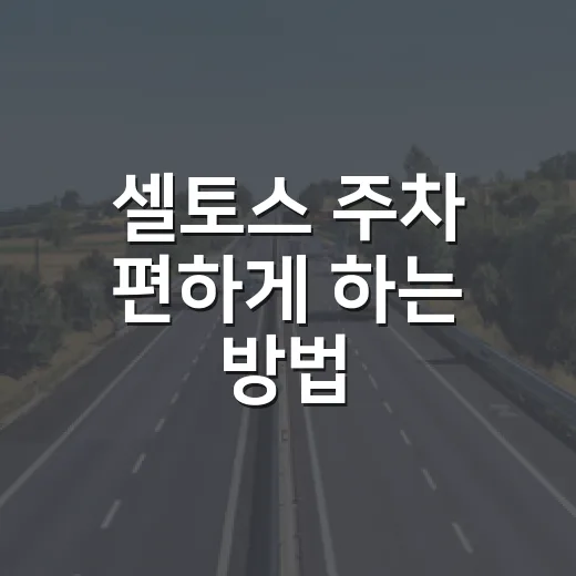 셀토스 주차 편하게 하는 방법, 좁은 주차장에서 덜 긁는 감각 잡기 - 요약