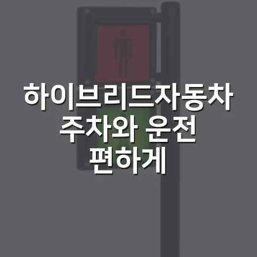 하이브리드자동차 주차와 운전 편하게 하려면 이렇게 챙기면 됩니다 - 요약