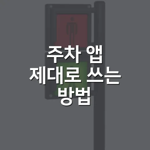 주차 앱 제대로 쓰는 방법, 과태료 피하려면 이렇게 챙기면 됩니다 - 요약