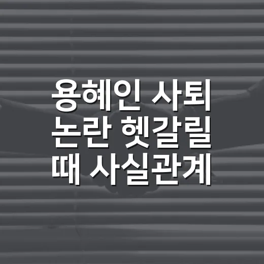 용혜인 사퇴 논란 헷갈릴 때 사실관계 확인하는 방법 - 요약