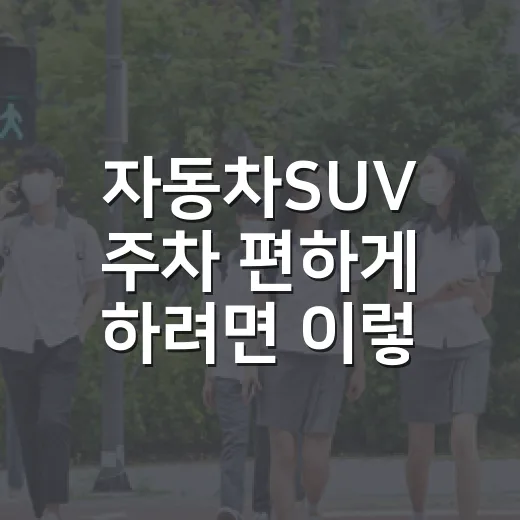 자동차SUV 주차 편하게 하려면 이렇게 잡으면 덜 긁힙니다 - 요약