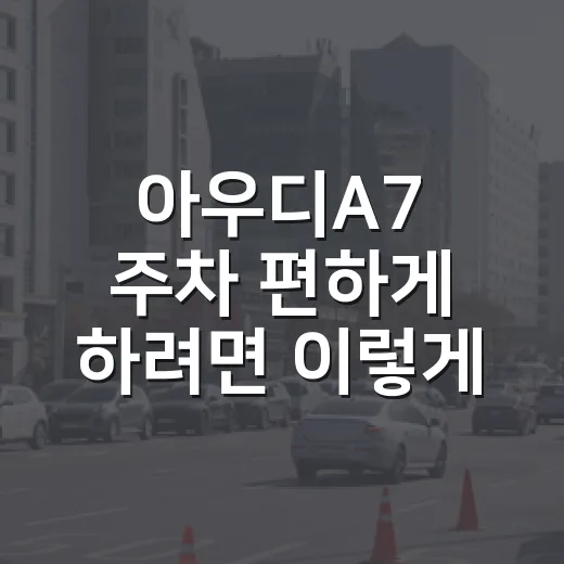 아우디A7 주차 편하게 하려면 이렇게 잡으면 덜 긁힙니다 - 요약