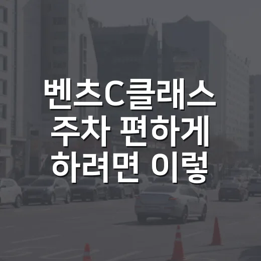 벤츠C클래스 주차 편하게 하려면 이렇게 봐야 합니다 - 요약