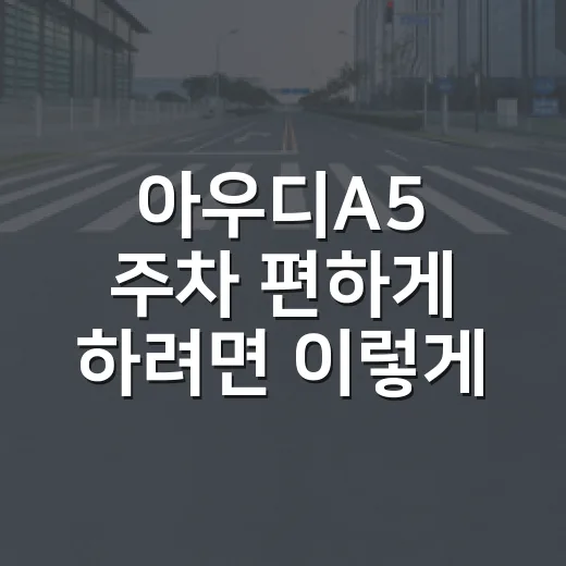 아우디A5 주차 편하게 하려면 이렇게 잡아야 합니다 - 요약