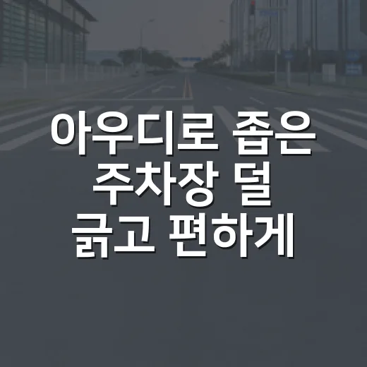 아우디로 좁은 주차장 덜 긁고 편하게 주차하는 방법 - 요약