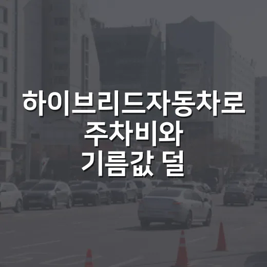 하이브리드자동차로 주차비와 기름값 덜 새게 타는 방법 - 요약
