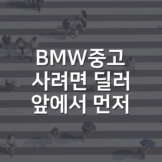 BMW중고 사려면 딜러 앞에서 먼저 확인하는 방법 - 요약