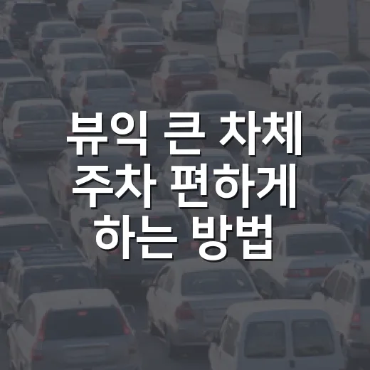 뷰익 큰 차체 주차 편하게 하는 방법, 처음 몰 때 덜 긁는 요령 - 요약