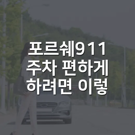 포르쉐911 주차 편하게 하려면 이렇게 잡는 방법 - 요약